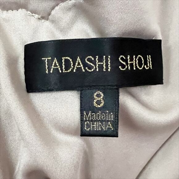 Tadashi Shoji Greta Lace Cocktail Dress in Sand Beige Size 8 - Picture 9 of 9